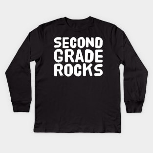 Second grade rocks Kids Long Sleeve T-Shirt